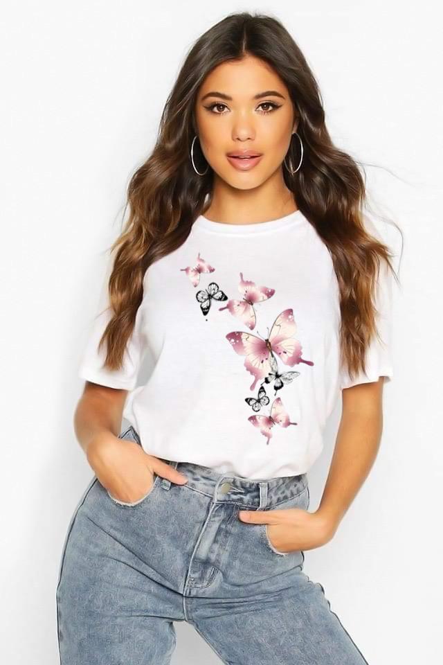 Tricou 4 Pink Butterfly