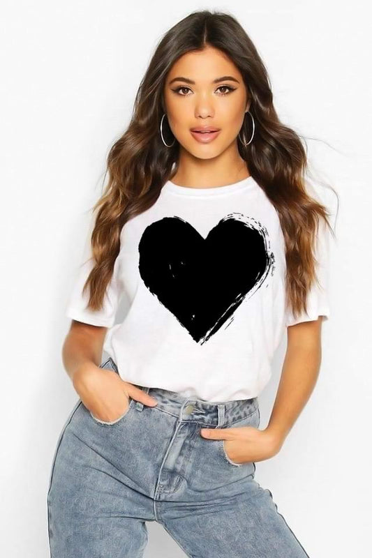 Tricou Heart Black
